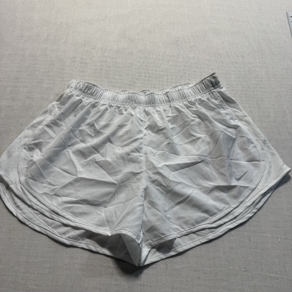 Nike‎ Tempo Women's Brief-Lined Running Shorts Sz L White Brand New